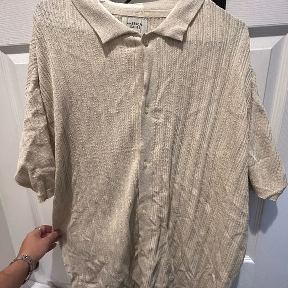 American Eagle Beige Knit Top - Picture 1 of 3